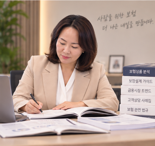 상담 자료를 확인하며 고객에게 설명하는 유은경 지점장